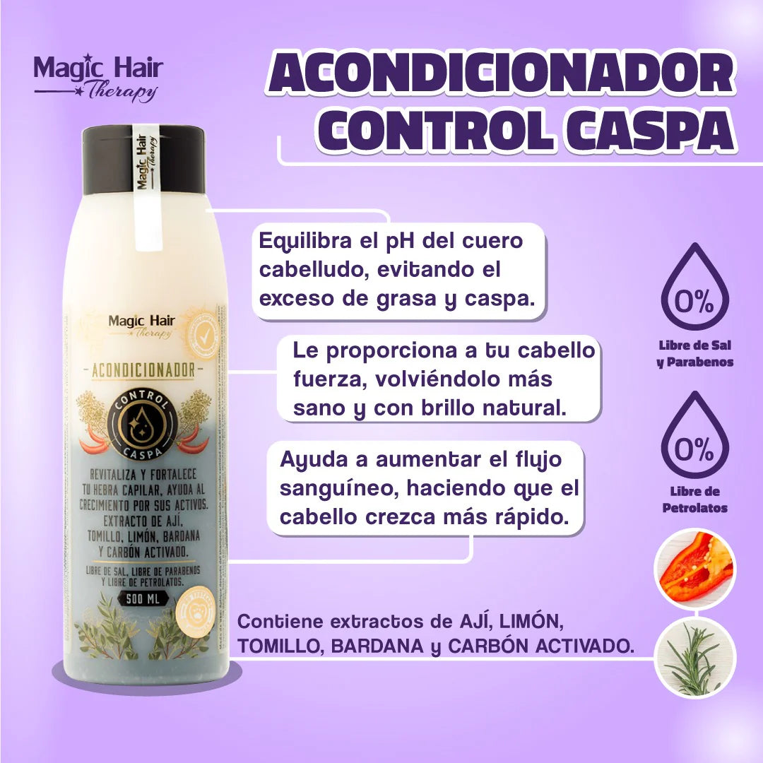 ACONDICIONADOR ANTICASPA 500ML MAGIC HAIR