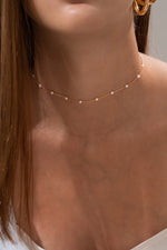 CHOKER PERLAS+ARETES BAÑO DE ORO AVEMARÍA