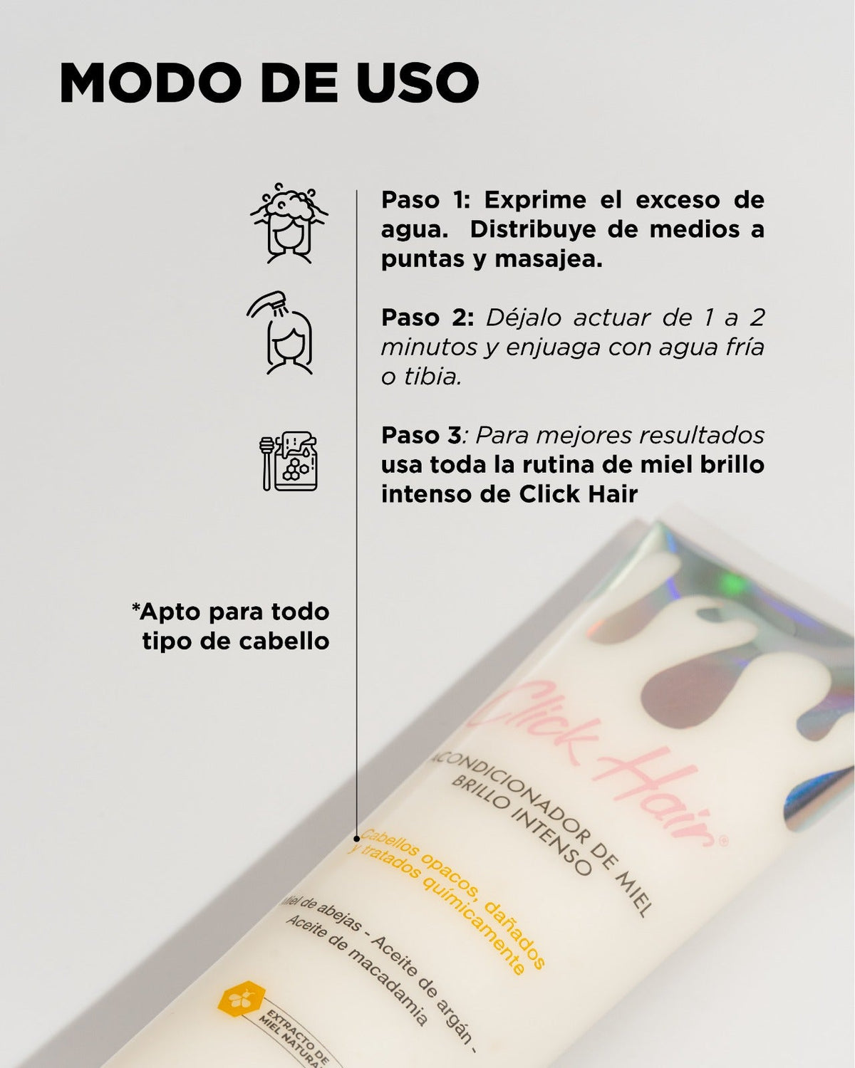 ACONDICIONADOR DE MIEL 300ML CLICK HAIR