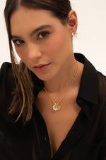 COLLAR SOL LUNA + ARETES GOLD AVEMARIA