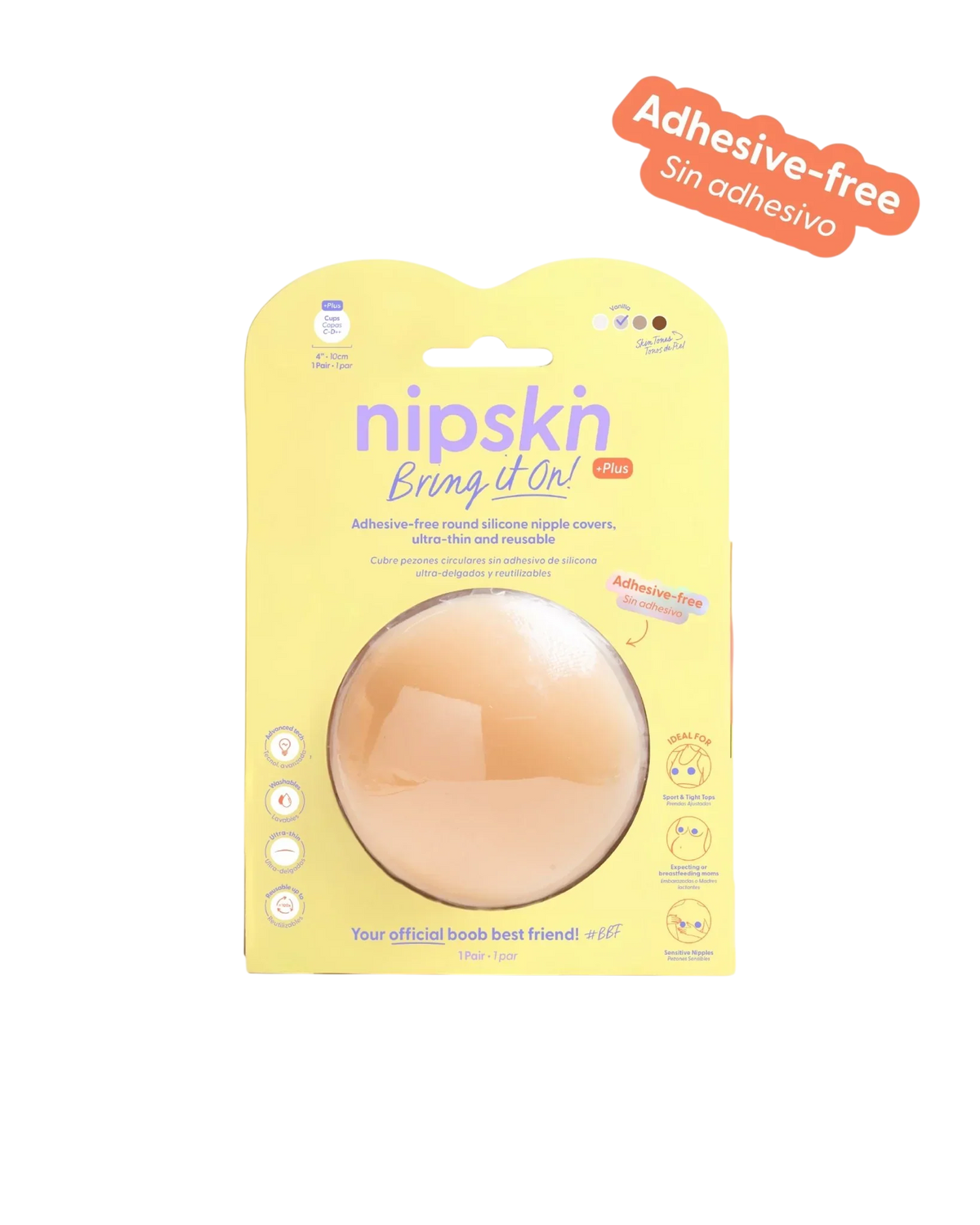 CUBRE PEZÓN SIN ADHESIVO PLUS 10CM NIPSKIN