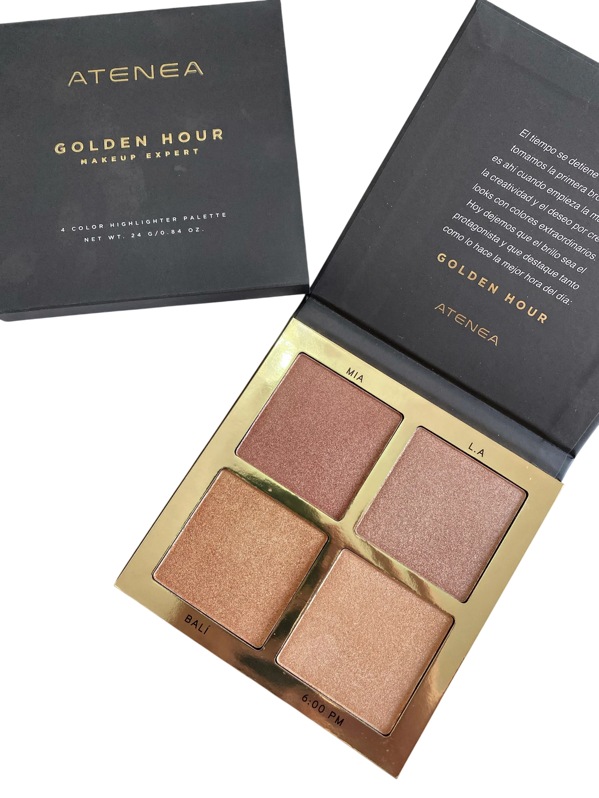 PALETA ILUMINADORES X4 GOLDEN HOUR 24G ATENEA
