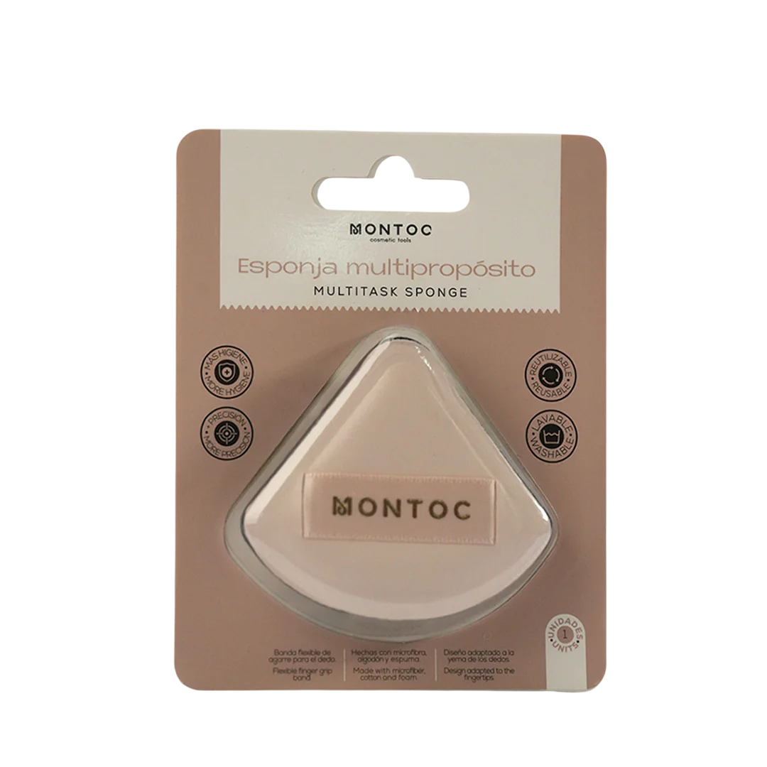 ESPONJA MULTIPROPOSITO DE MAQUILLAJE BASE-CORRECTOR MONTOC