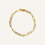 Pulsera Eslabones 19CM Rodio Martina con fondo blanco humo cálido