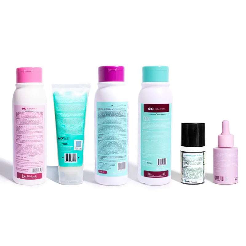 KIT CRECIMIENTO INTENSIVO KABA+ACEITE REPARADOR DE PUNTAS X6 LA RECETA