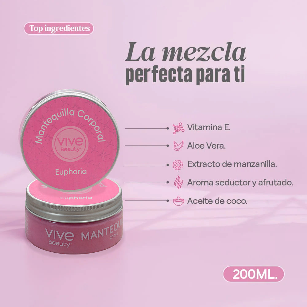 MANTEQUILLA CORPORAL EUPHORIA 200ML VIVE BEAUTY