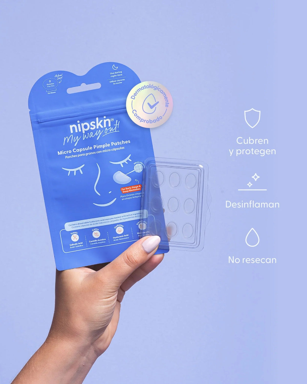 PARCHE PARA GRANOS USO NOCHE NIPSKIN