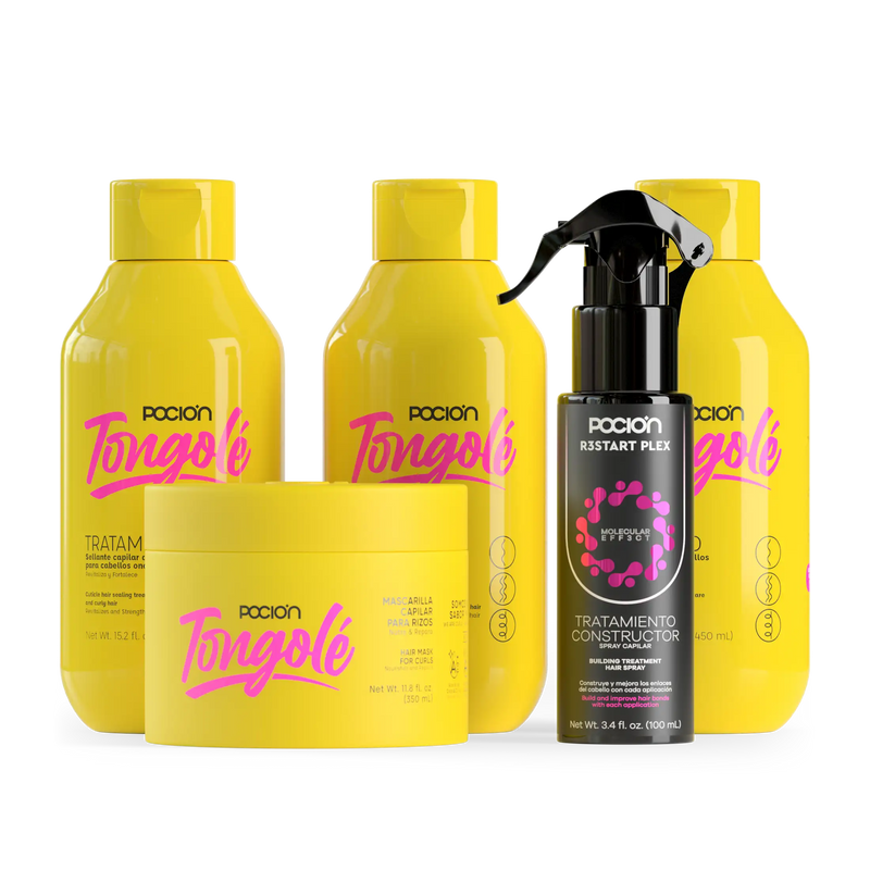 KIT CAPILAR TONGOLÉ RECONSTRUCCIÓN DE RIZOS X5 POCIÓN