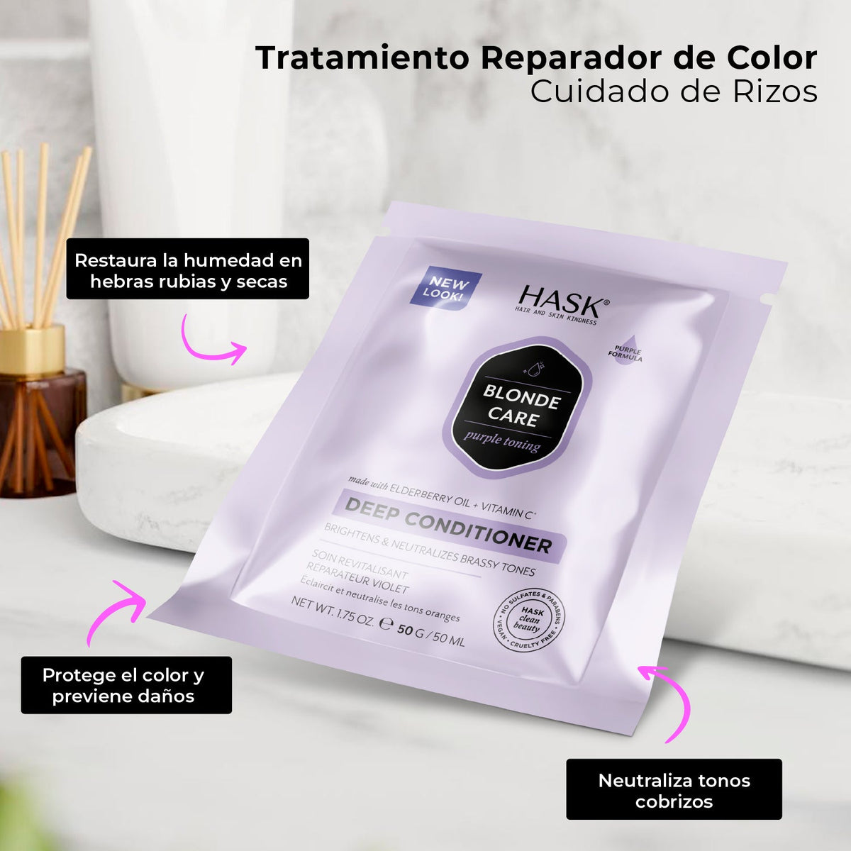 ACONDICIONADOR RUBIOS SACHET 50ML HASK