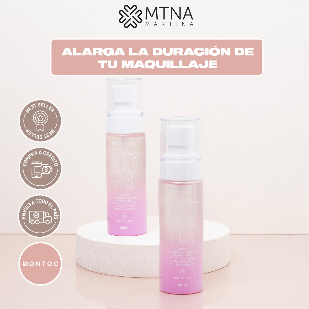 DIXY FIX FIJADOR DE MAQUILLAJE 80ML MONTOC