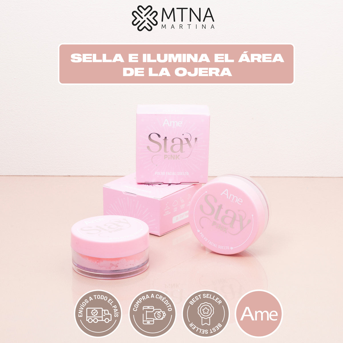 POLVO FACIAL STAY PINK #05 10G AME