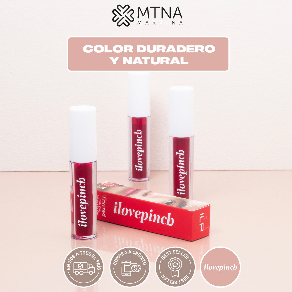 TINTA TRUE RED RUBOR Y LABIAL 3ML I LOVE PINCH