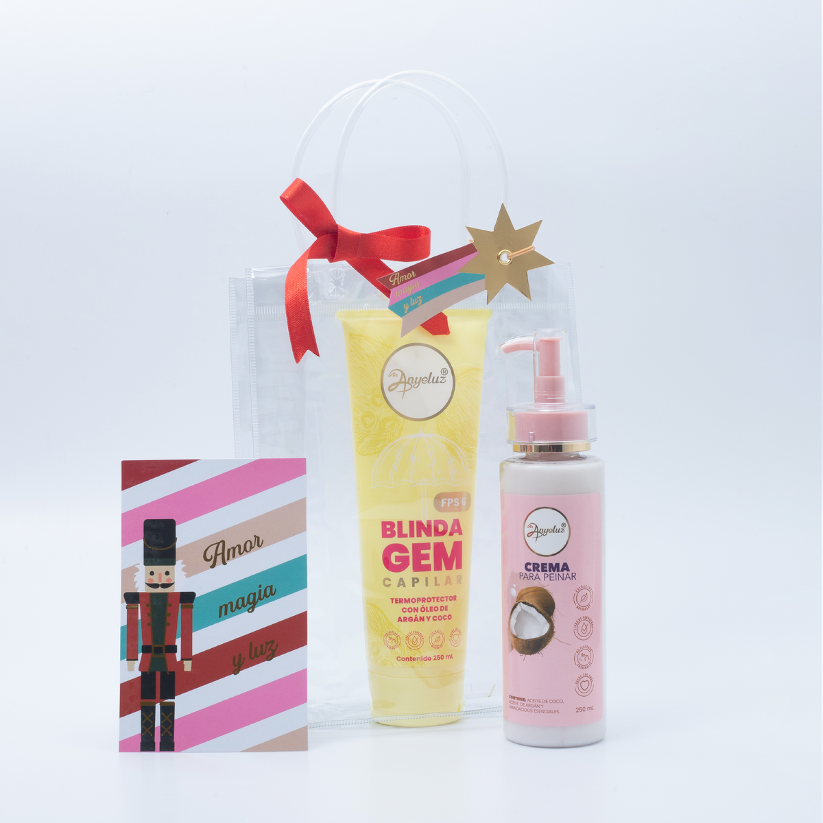 KIT CREMA DE PEINAR + TERMOPROTECTOR ANYELUZ NAVIDAD