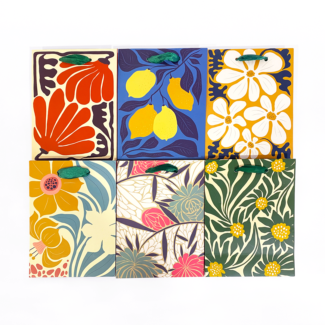 BOLSA ESTAMPADA SURTIDA 24.5X19.6CM MARTINA