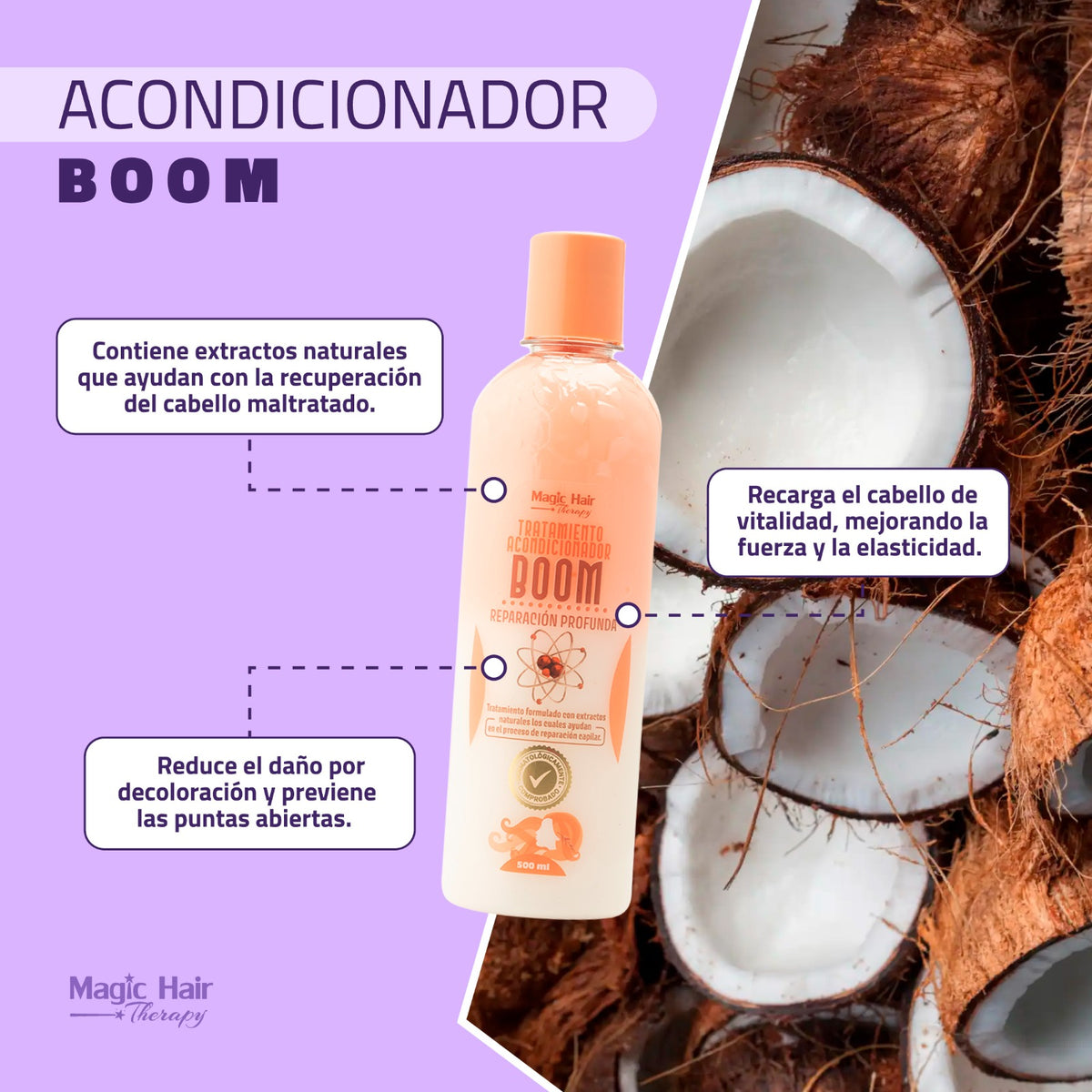 TRATAMIENTO ACONDICIONADOR BOOM 500ML MAGIC HAIR