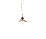 COLLAR ARCÁNGEL ZADQUIEL BRONCE/BAÑO DE ORO 45CM ESPIFES