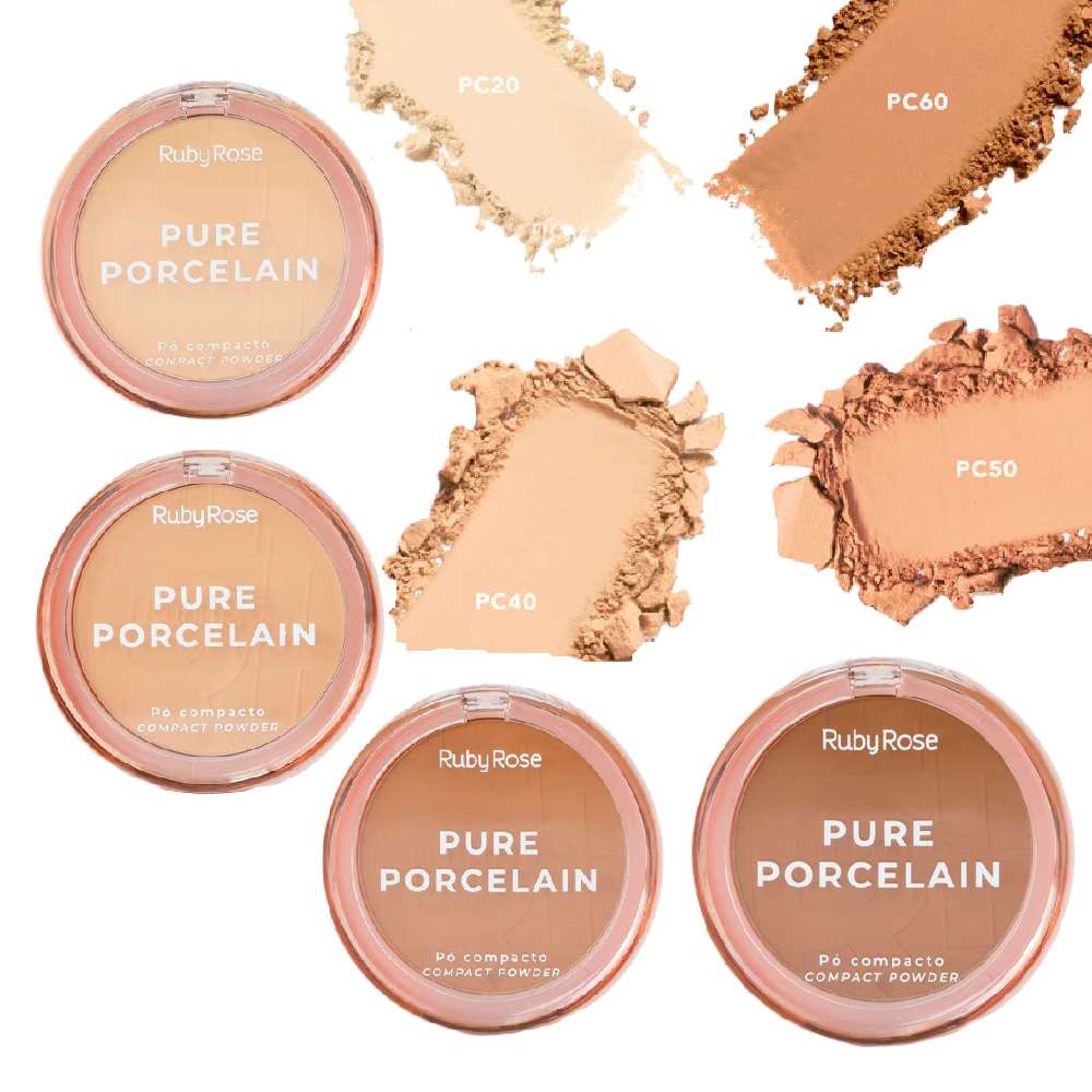 POLVO COMPACTO PURE PORCELAIN 7GR RUBY ROSE