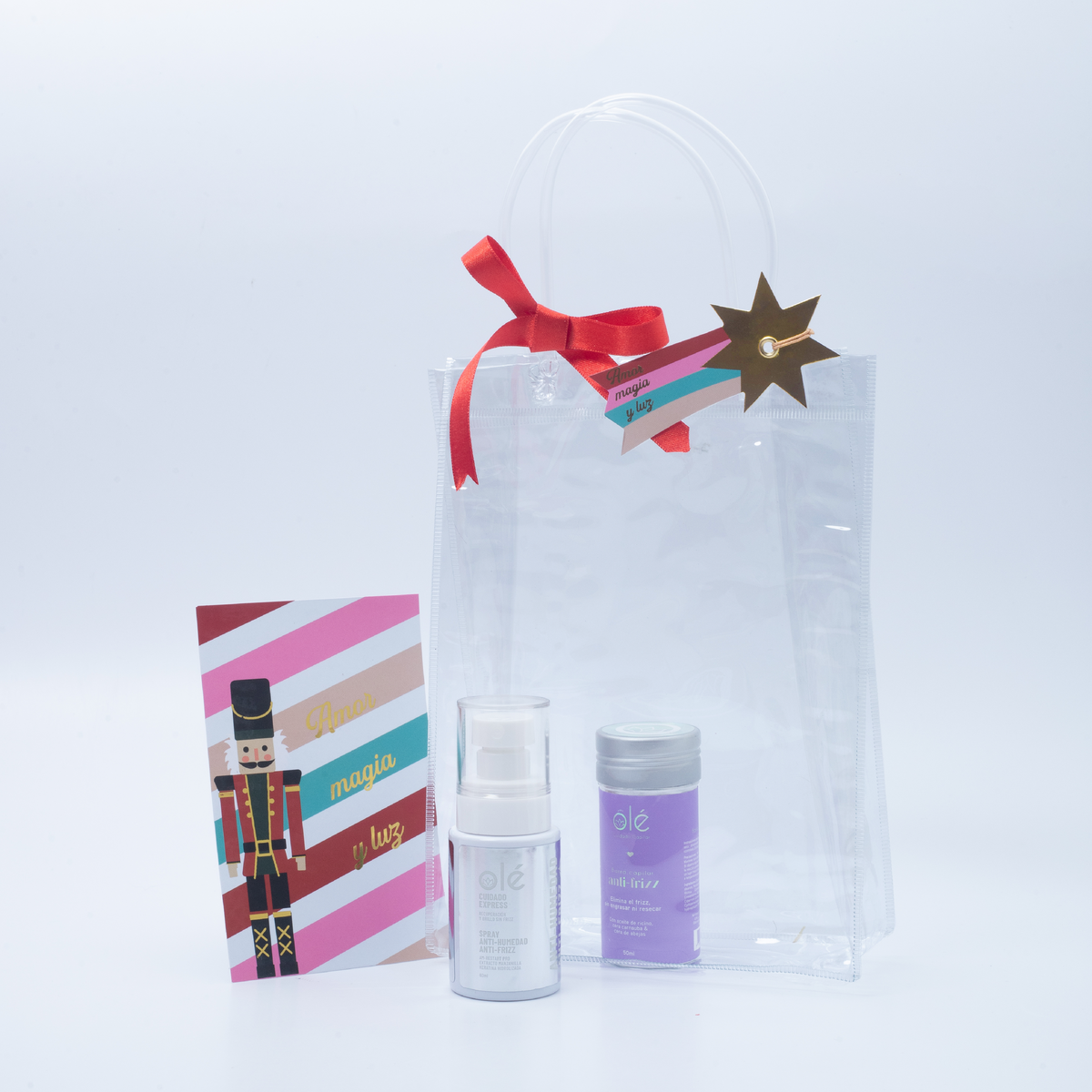 KIT STICK ANTIFRIZZ + SPRAY ANTIHUMEDAD OLÉ NAVIDAD