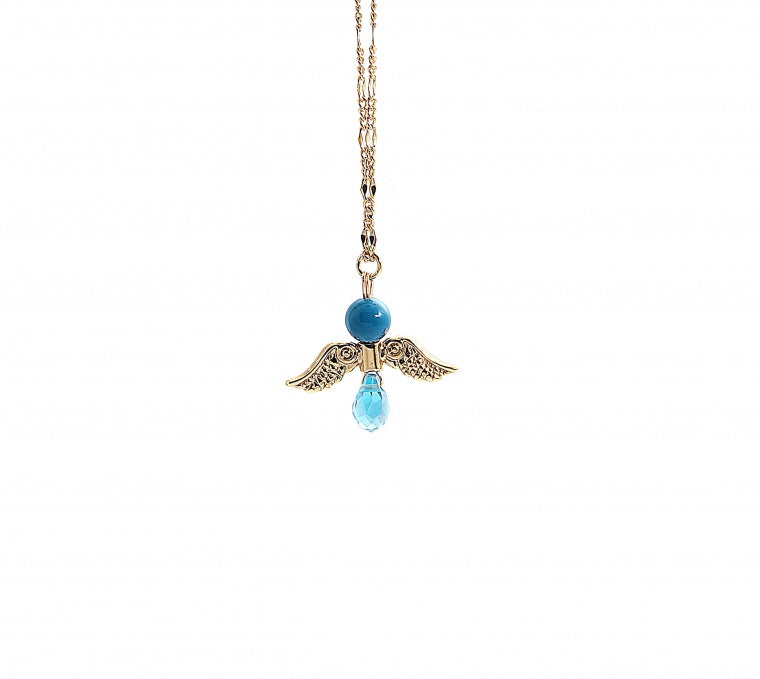COLLAR ARCÁNGEL MIGUEL BRONCE/BAÑO DE ORO 45CM ESPIFES