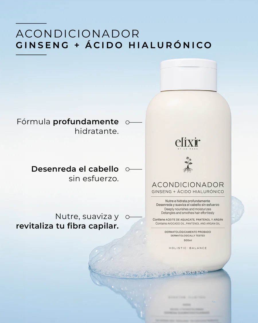 ACONDICIONADOR GINSENG+ÁCIDO HIALURÓNICO 500ML ELIXIR