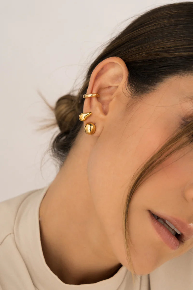 SET X3 ARETES GOTAS Y BOLAS ORO