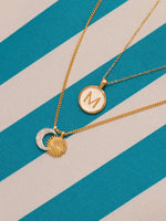 COLLAR SOL LUNA + ARETES GOLD AVEMARIA