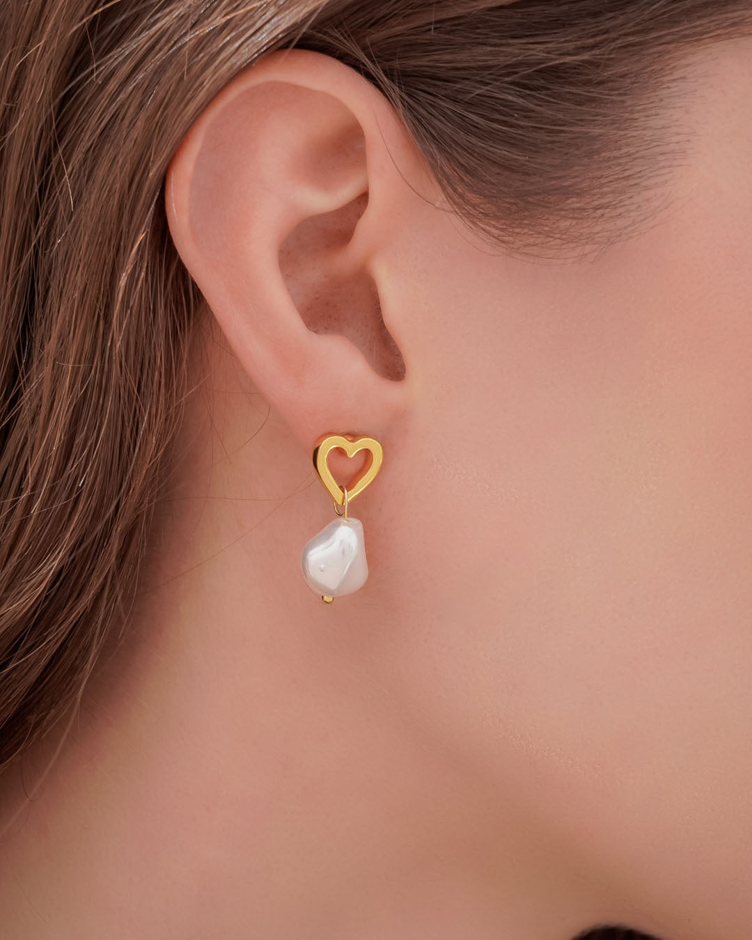 ARETES CORAZÓN PERLA AVEMARIA