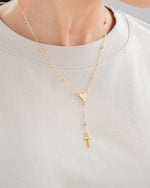 CADENA ROSARIO + ARETES AVEMARIA