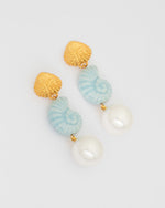 ARETES CARACOL PERLA AVEMARÍA