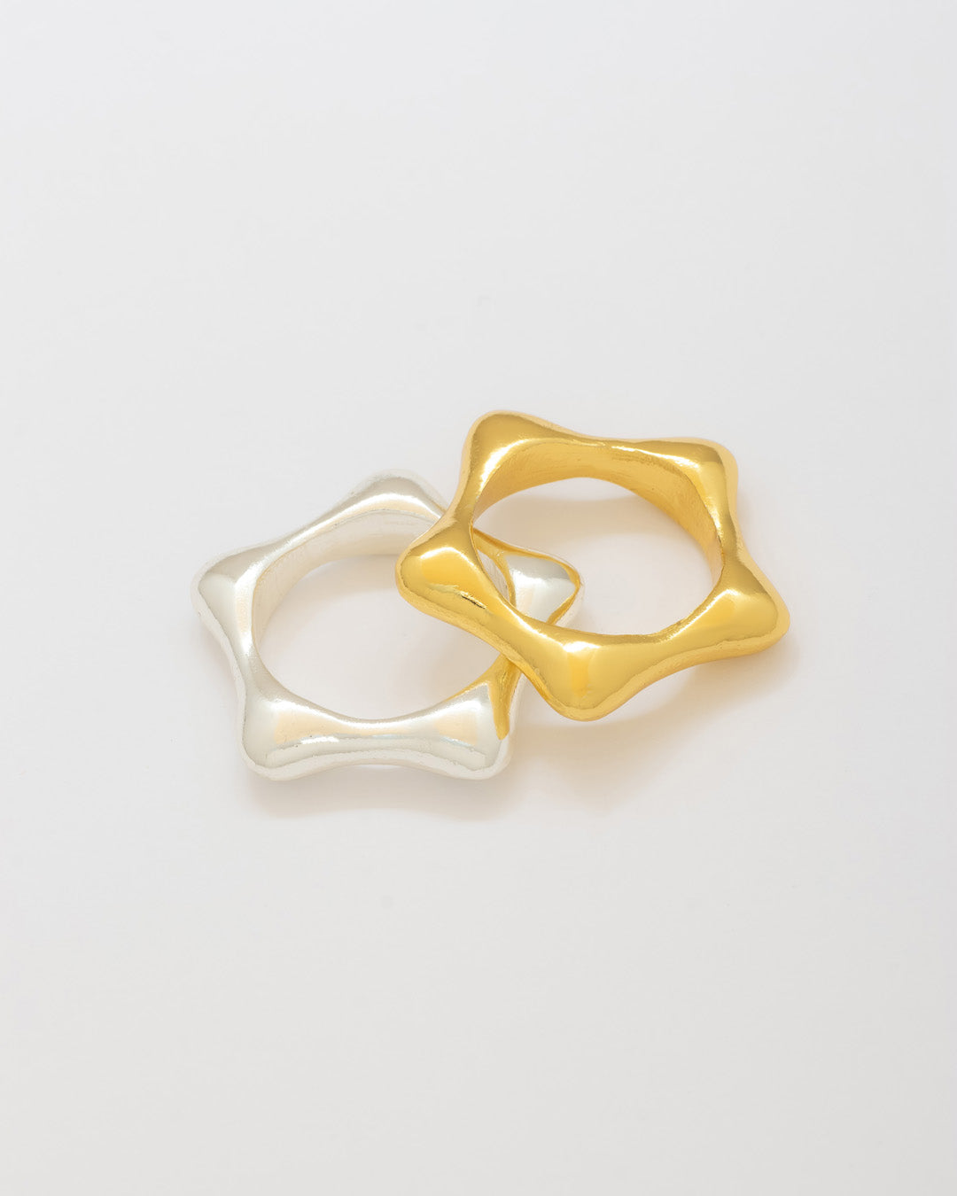 SET ANILLOS ESTRELLA ORO/PLATA AVEMARIA