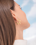 ARETES ESTRELLAS SILUETA ORO AVEMARIA