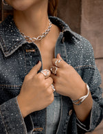 SET X 2 ANILLOS SILUETA AMORFA AVEMARIA