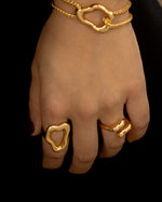 SET X 2 ANILLOS SILUETA AMORFA AVEMARIA