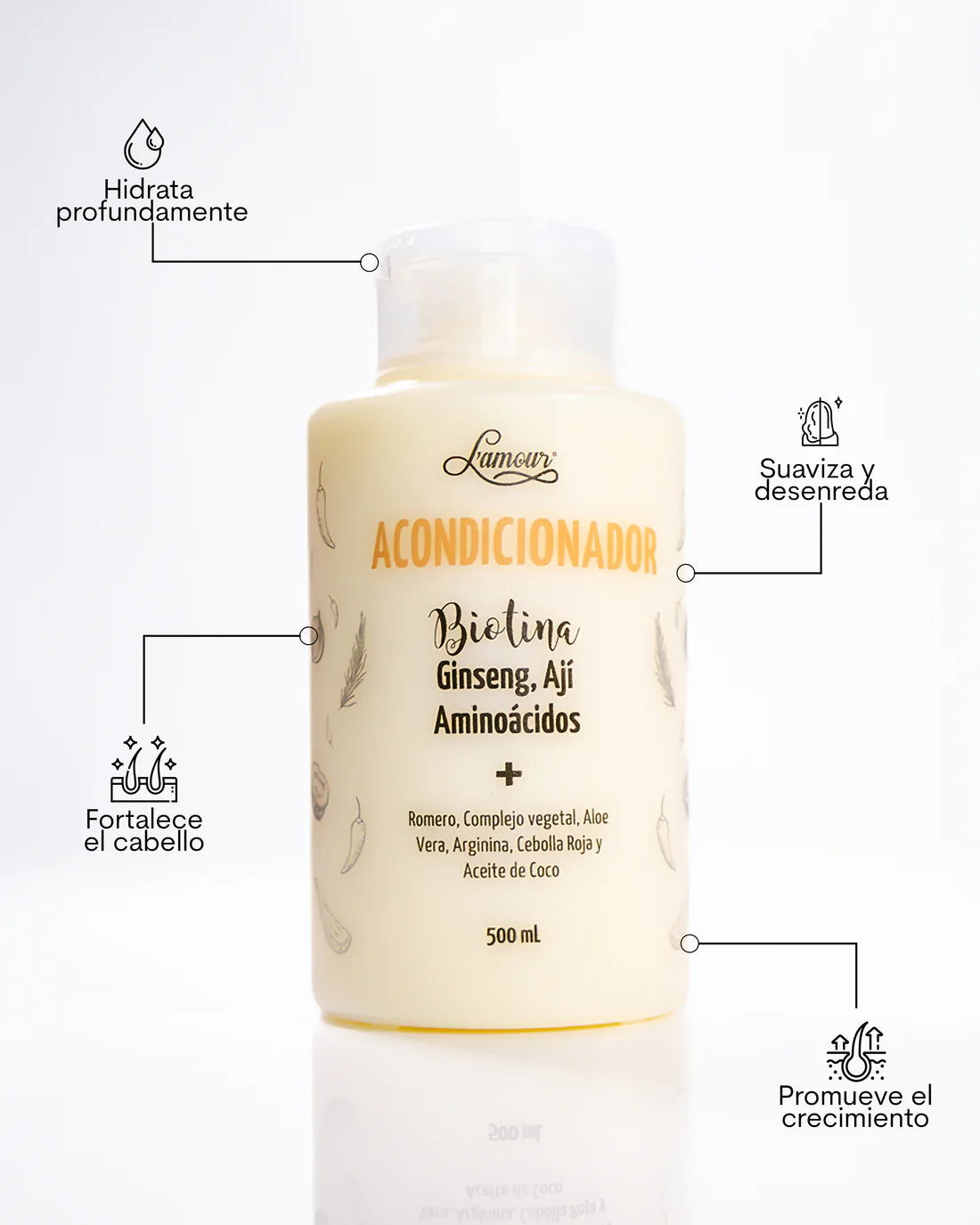 ACONDICIONADOR BIOTINA 500ML LAMOUR