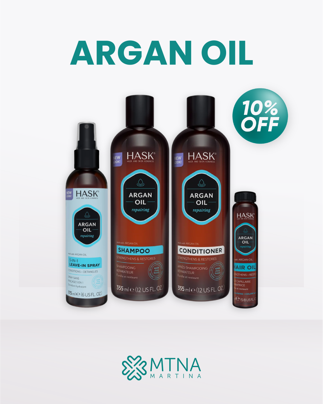 KIT CAPILAR REPARACIÒN ARGAN OIL X4 HASK