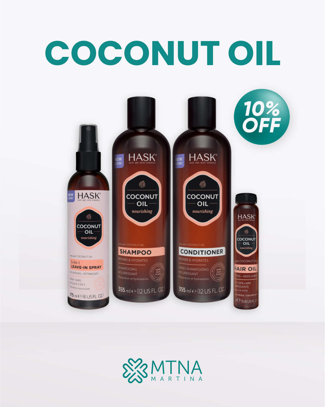 KIT CAPILAR NUTRITIVO COCONUT OIL X4 HASK