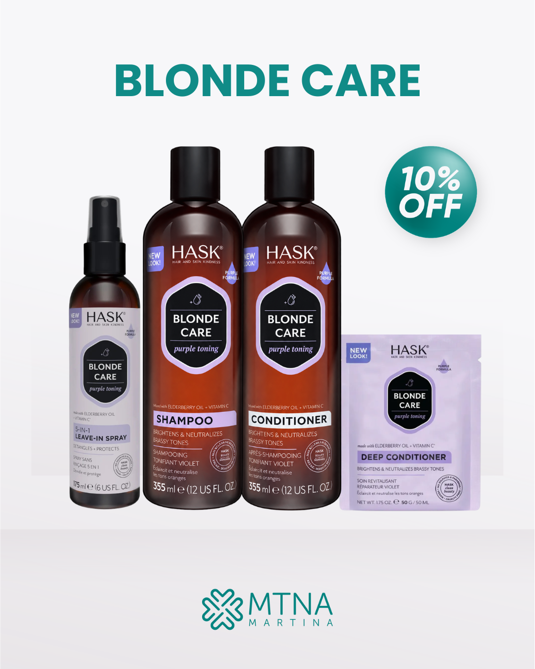 KIT CAPILAR RUBIOS BLONDE CARE X4 HASK