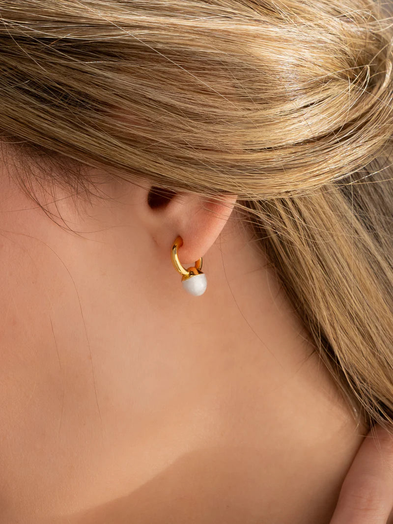 ARETES CANDONGA ESFERA NACAR GOLD AVEMARIA