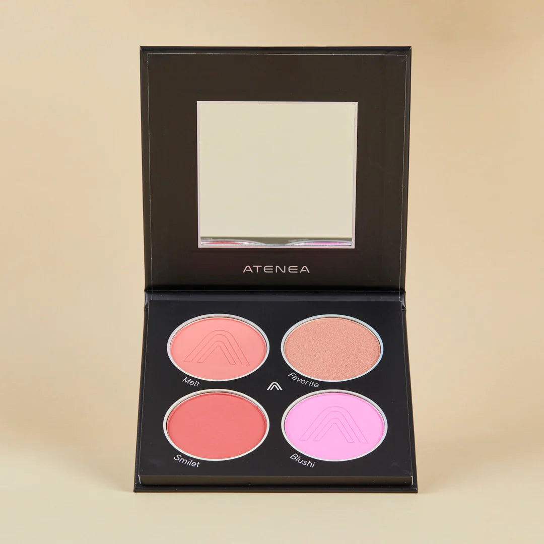 PALETA DE RUBORES X4 GLAMBLACK 15G ATENEA