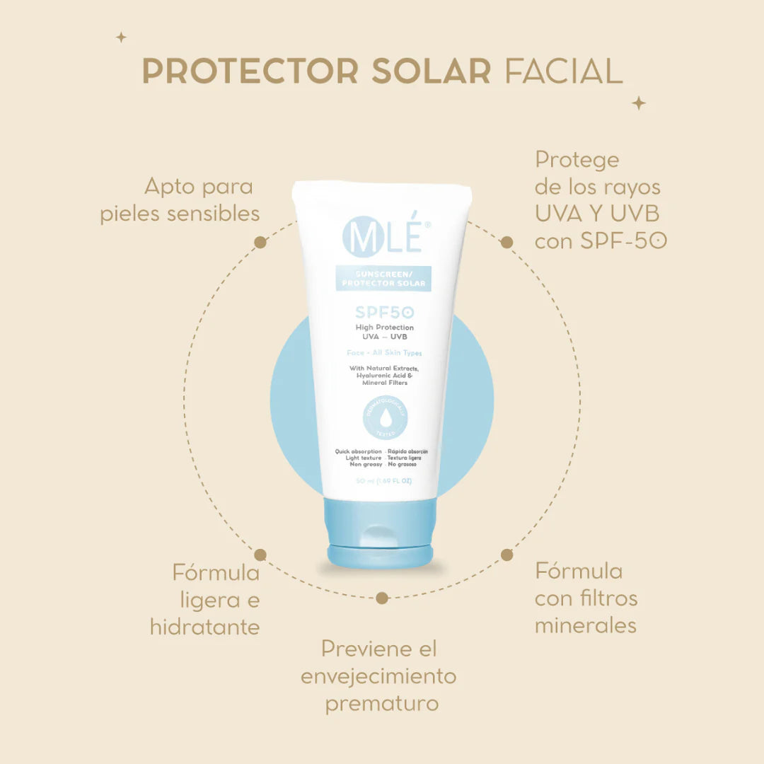 PROTECTOR FACIAL SIN COLOR 50ML MLÉ