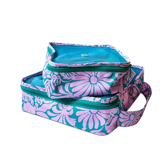 BOLSAS VIAJERAS LILA FLORAL MÉLIKA