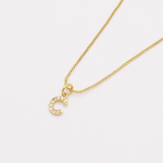 COLLAR LETRA MINI ZIRCON RODIO MARTINA