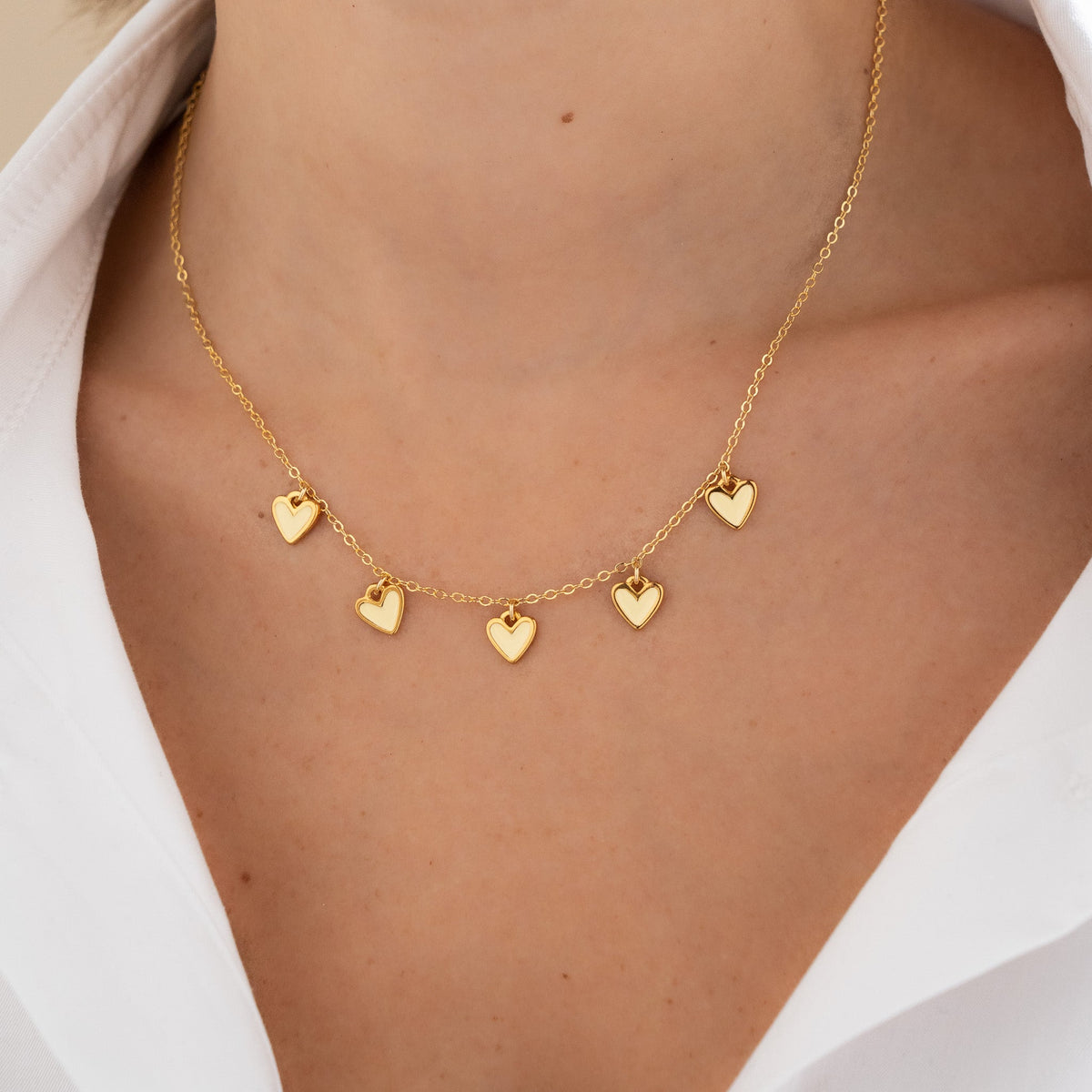 CADENA MULTI CORAZONES AVEMARIA