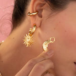 CANDONGAS LUNA Y SOL BAÑO DE ORO AVEMARÍA