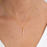 CADENA DIJE DE ALA BAÑO DE ORO WISH