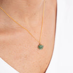 COLLAR DIJE EN CUARZO BAÑO DE ORO WISH