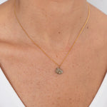 COLLAR DIJE EN CUARZO BAÑO DE ORO WISH