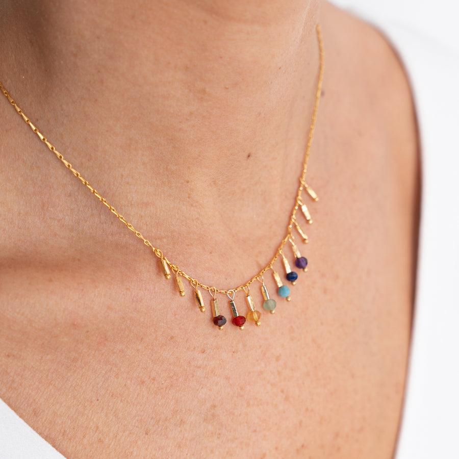 COLLAR CHAKRA MINI BAÑO DE ORO WISH