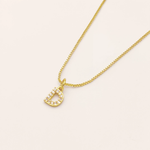 COLLAR LETRA MINI ZIRCON RODIO MARTINA