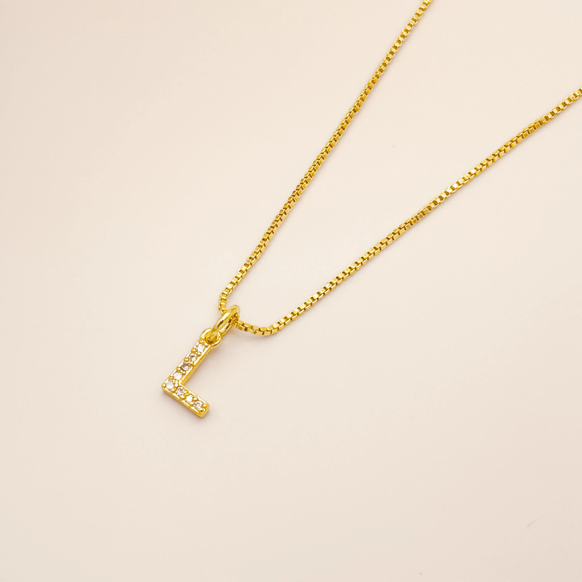 COLLAR LETRA MINI ZIRCON RODIO MARTINA